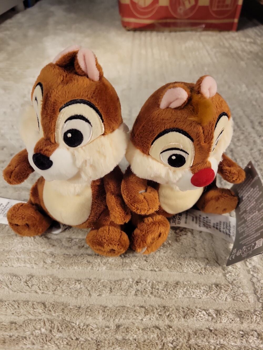 Disney World Parks Chip and Dale Plush Set of 2 Chipmunks Stuffed Animal Toy 6"